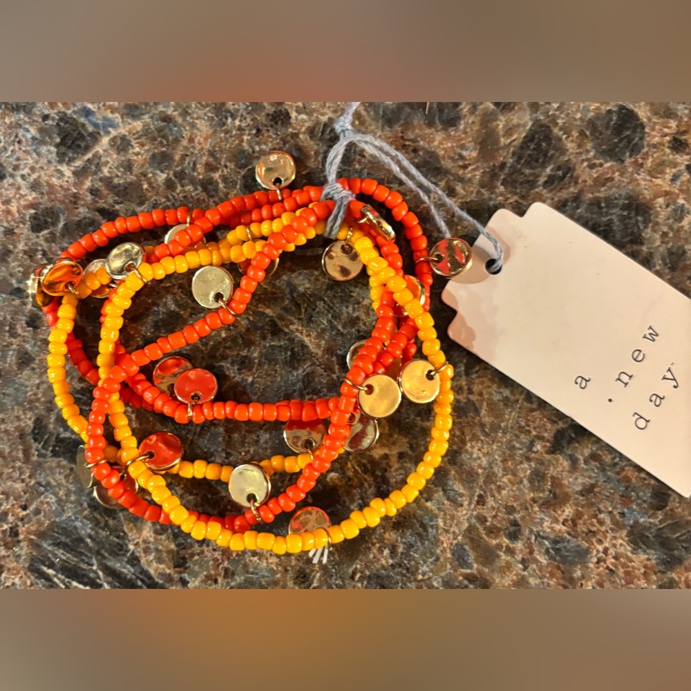 A New Day Vibrant Orange and Yellow Bracelet